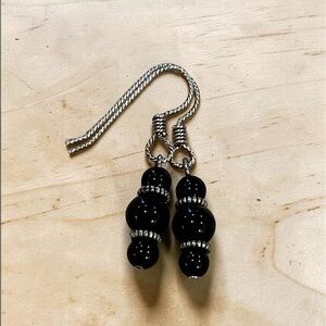 Handmade Black Agate Gemstone Earrings